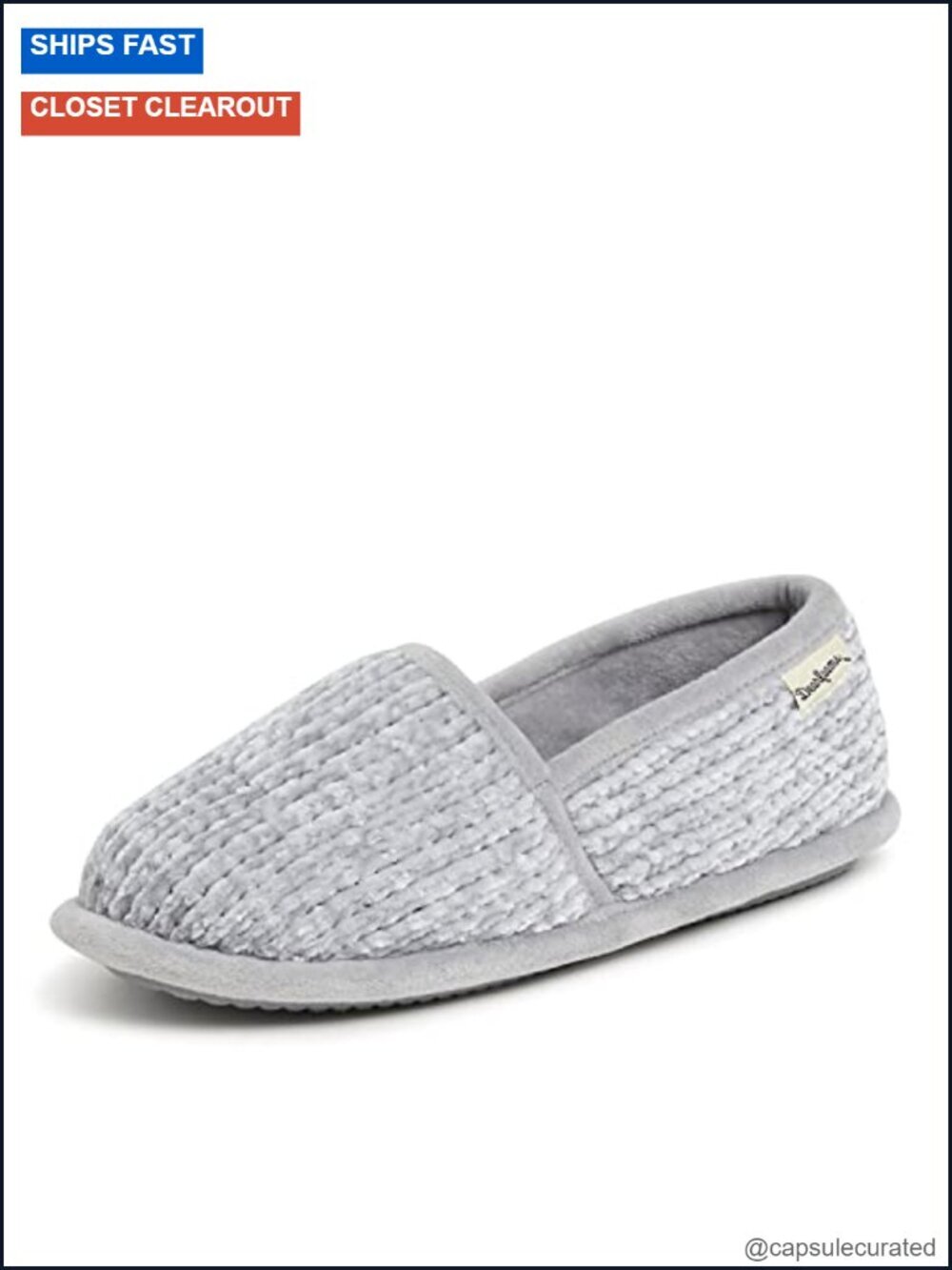 Women's Chenille A-Line Slippers with Memory Foam